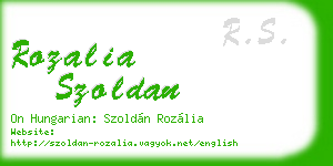 rozalia szoldan business card